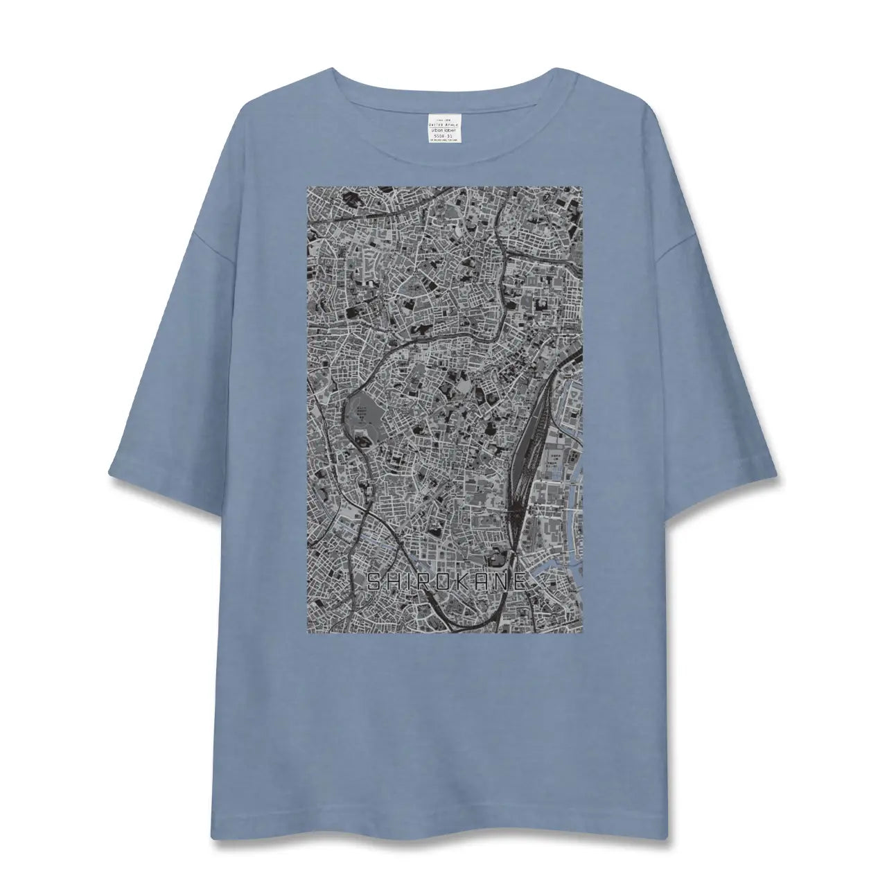 【白金（東京都）】地図柄ビッグシルエットTシャツ