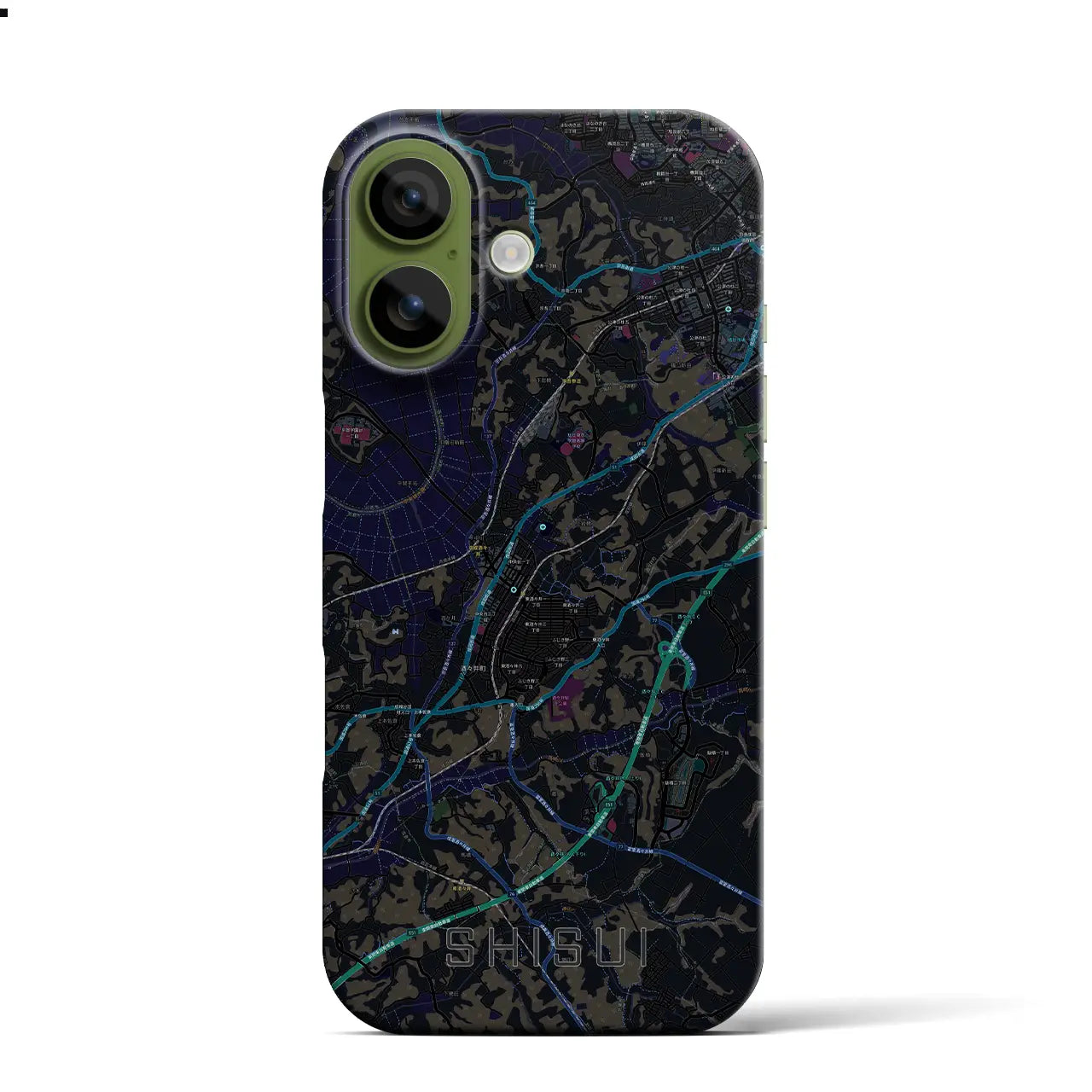 【酒々井（千葉県）】地図柄iPhoneケース（バックカバータイプ）