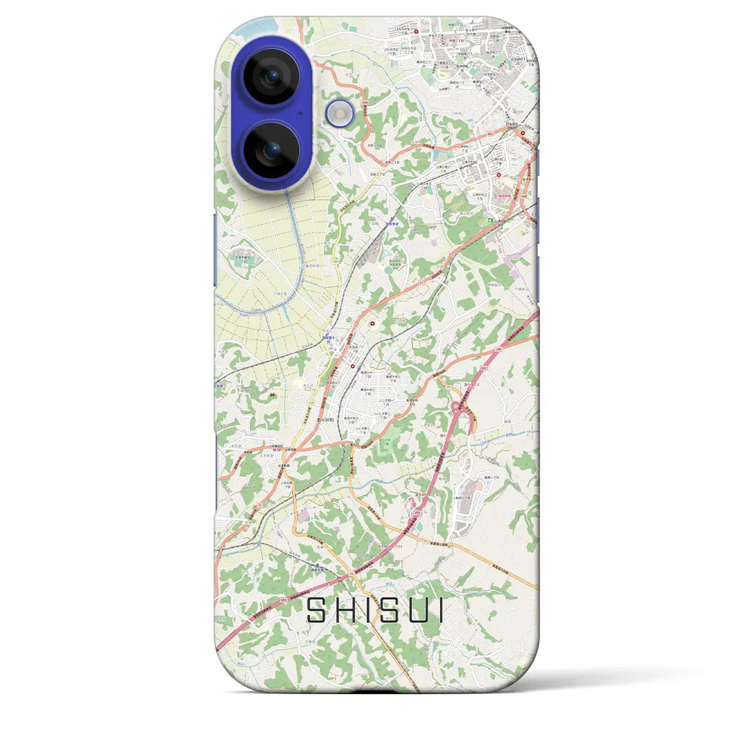 【酒々井(千葉県)】地図柄iPhoneケース(バックカバータイプ)ナチュラル・iPhone 16 Pro Max 用