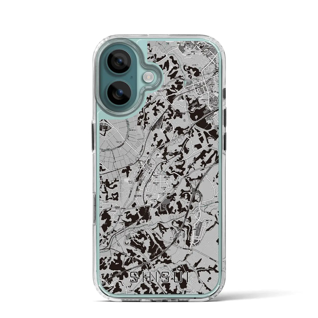 【酒々井(千葉県)】地図柄iPhoneケース(MagSafeタイプ)モノトーン・iPhone 16 Pro 用