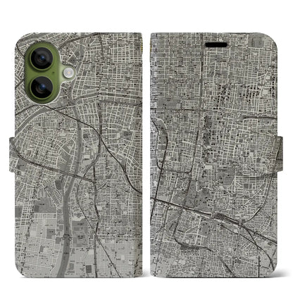 【四天王寺前夕陽ヶ丘（大阪府）】地図柄iPhoneケース（手帳タイプ）