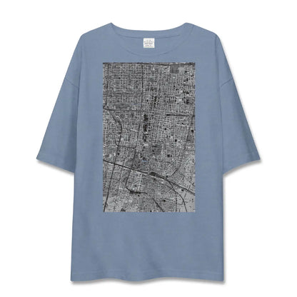【四天王寺前夕陽ヶ丘（大阪府）】地図柄ビッグシルエットTシャツ