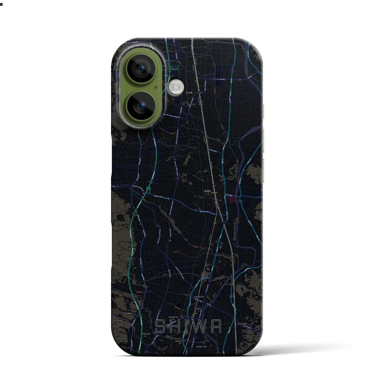 【紫波（岩手県）】地図柄iPhoneケース（バックカバータイプ）