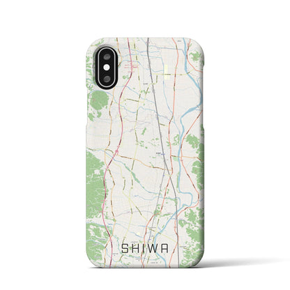 【紫波（岩手県）】地図柄iPhoneケース（バックカバータイプ）