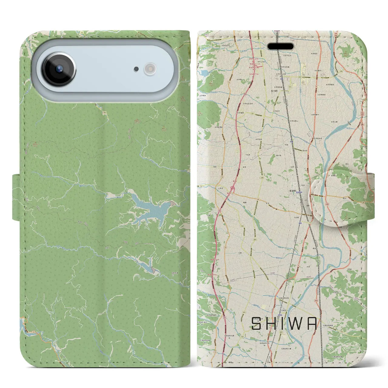 【紫波（岩手県）】地図柄iPhoneケース（手帳タイプ）