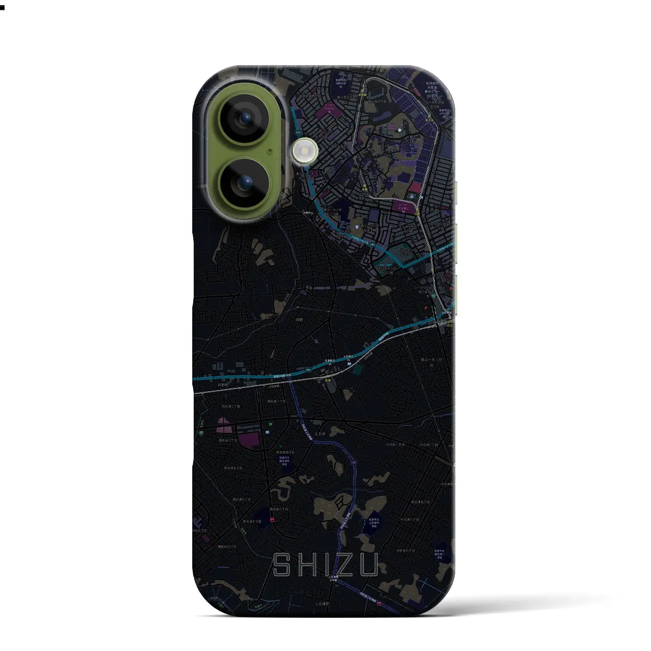 【志津（千葉県）】地図柄iPhoneケース（バックカバータイプ）