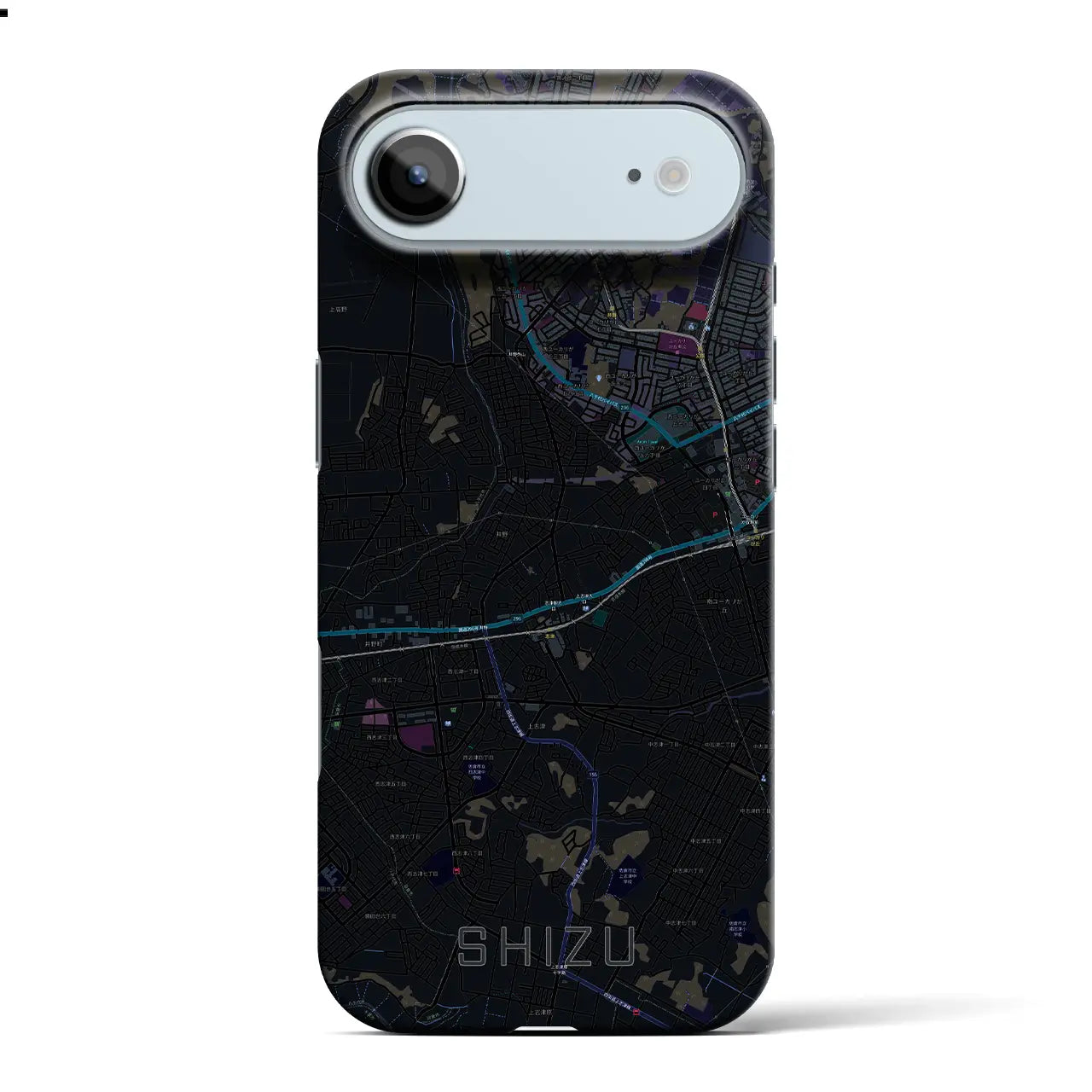 【志津（千葉県）】地図柄iPhoneケース（バックカバータイプ）