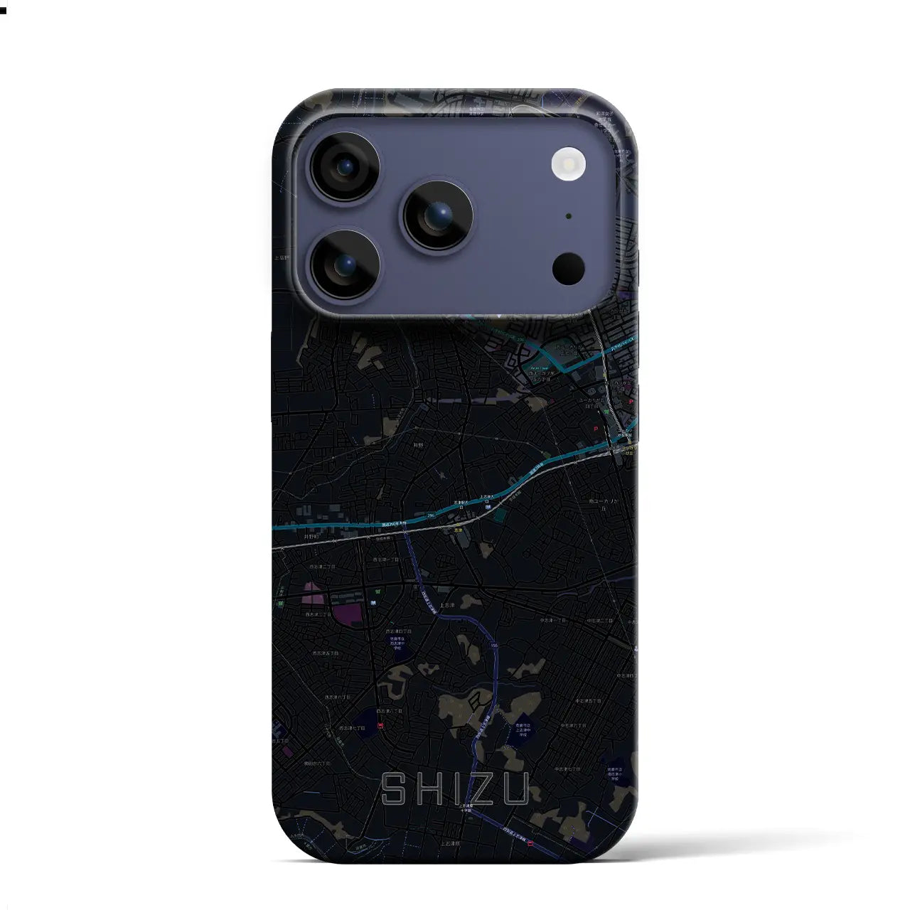 【志津（千葉県）】地図柄iPhoneケース（バックカバータイプ）