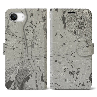 【志津（千葉県）】地図柄iPhoneケース（手帳タイプ）