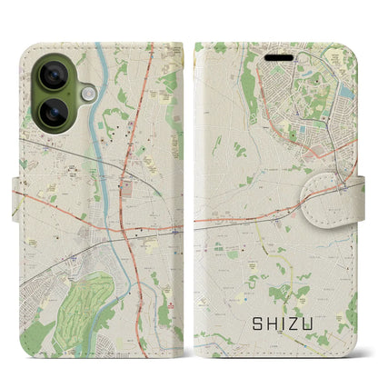 【志津（千葉県）】地図柄iPhoneケース（手帳タイプ）