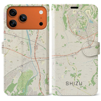 【志津（千葉県）】地図柄iPhoneケース（手帳タイプ）