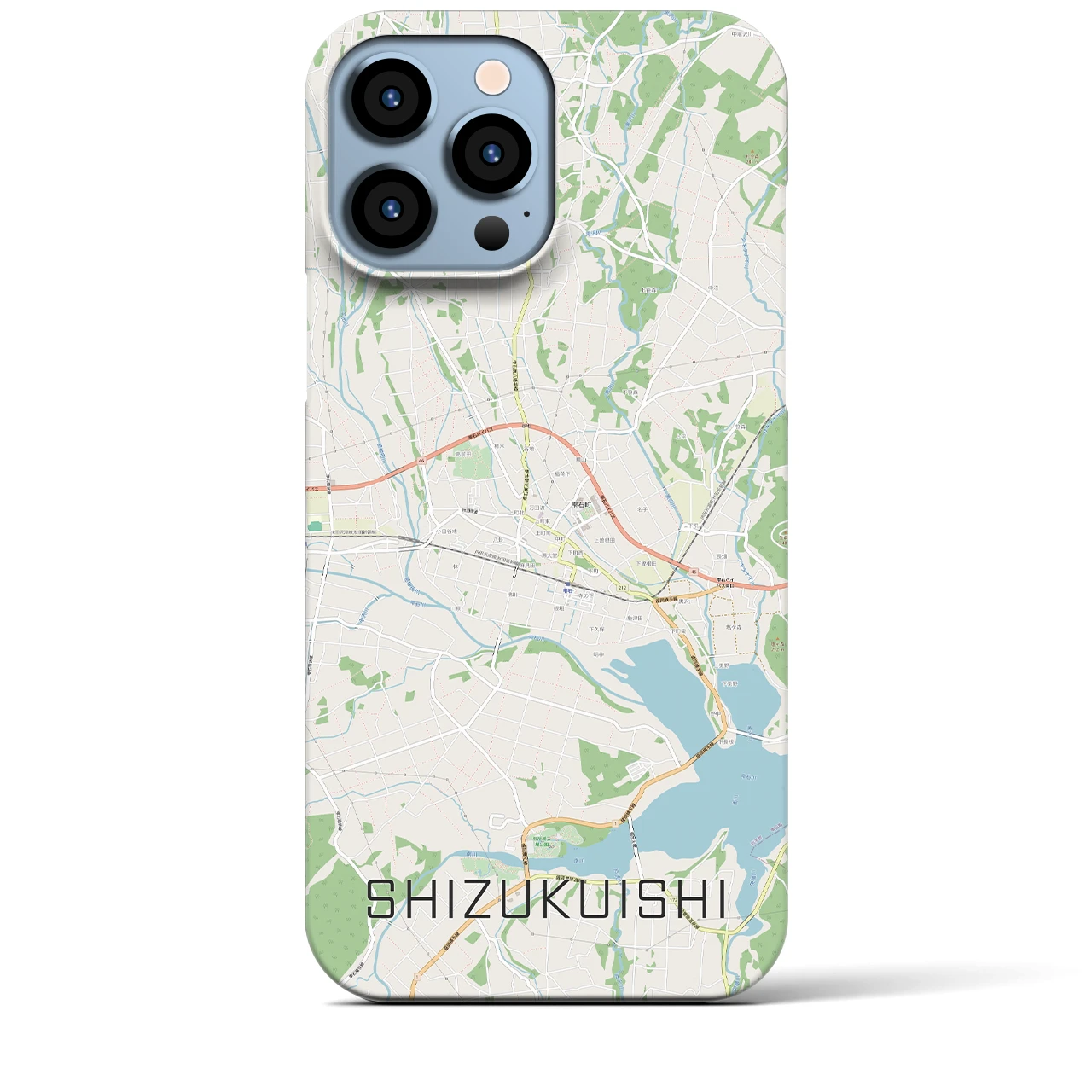 【雫石（岩手県）】地図柄iPhoneケース（バックカバータイプ）