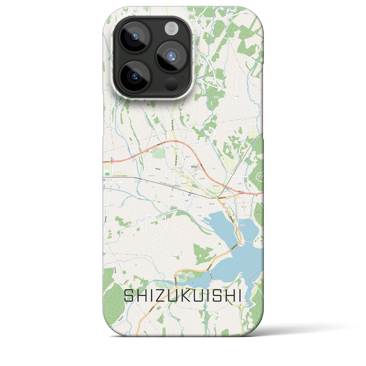 【雫石（岩手県）】地図柄iPhoneケース（バックカバータイプ）