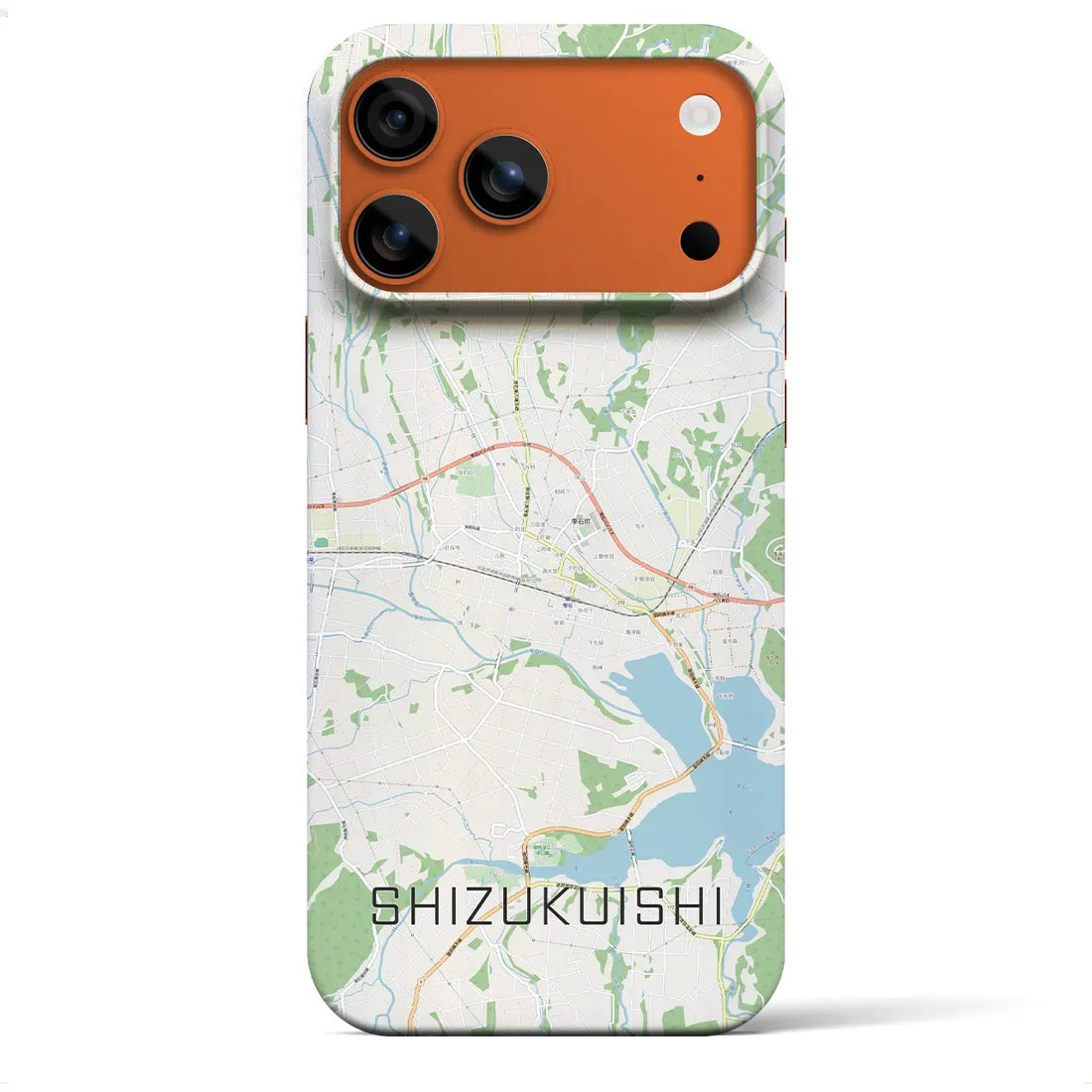 【雫石(岩手県)】地図柄iPhoneケース(バックカバータイプ)ブラック・iPhone 17 Pro Max 用