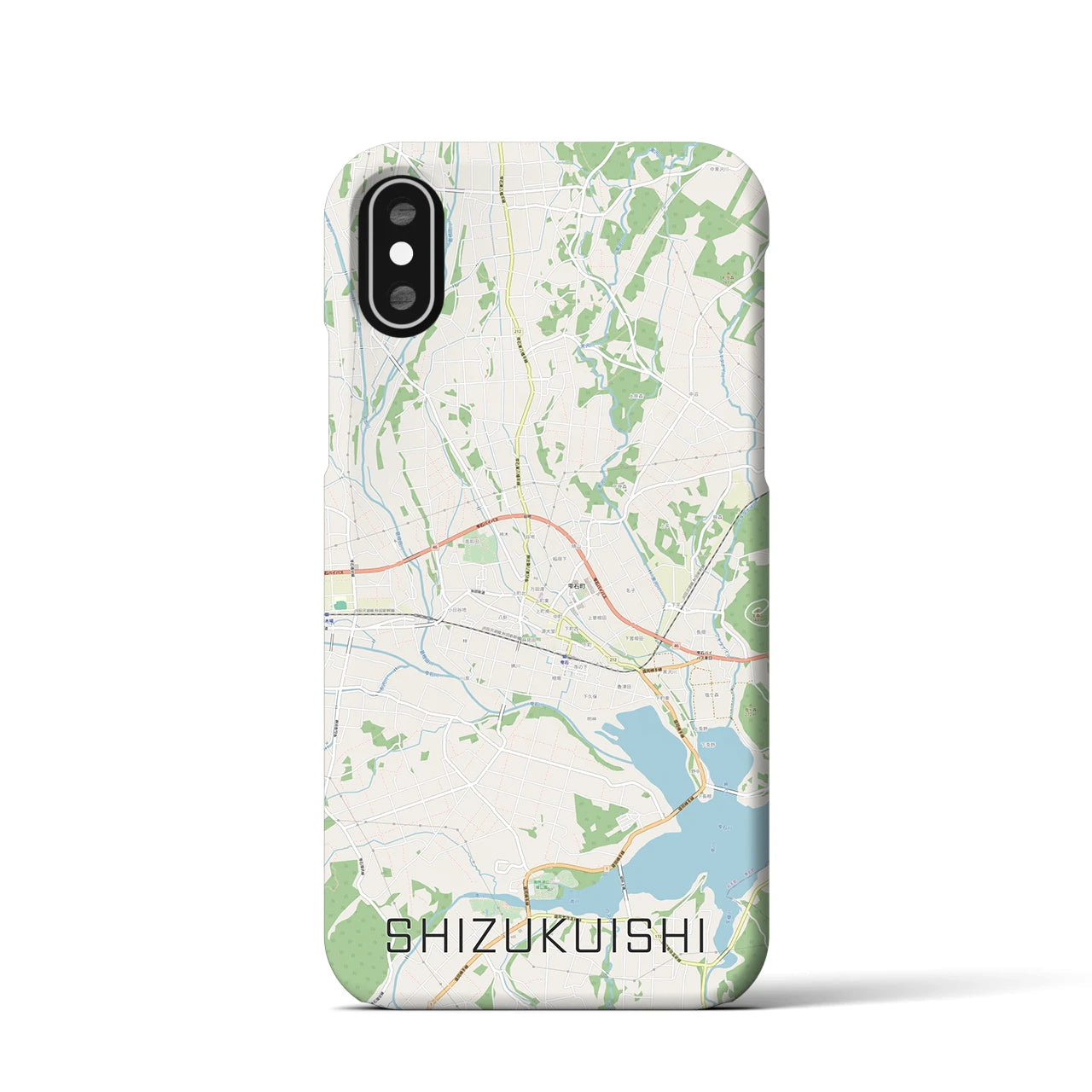 【雫石（岩手県）】地図柄iPhoneケース（バックカバータイプ）