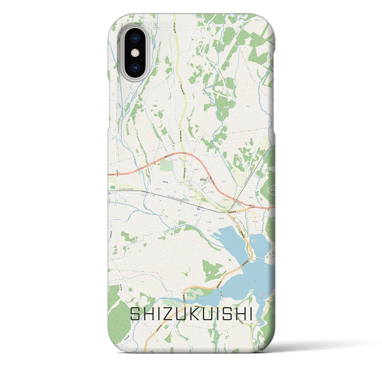 【雫石（岩手県）】地図柄iPhoneケース（バックカバータイプ）