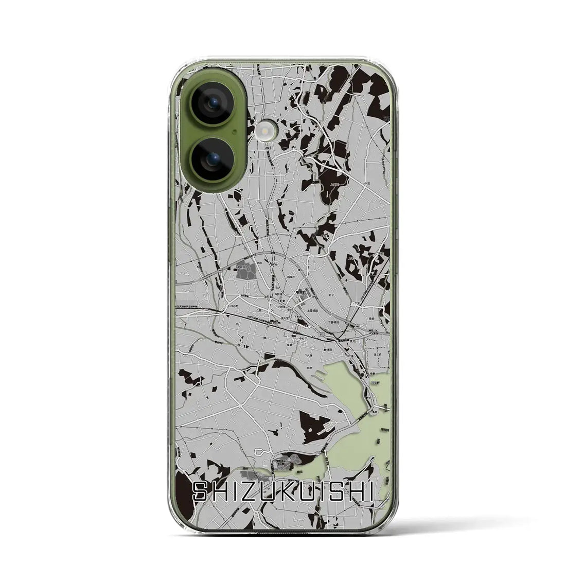 【雫石（岩手県）】地図柄iPhoneケース（クリアタイプ）モノトーン・iPhone 17 Pro Max 用