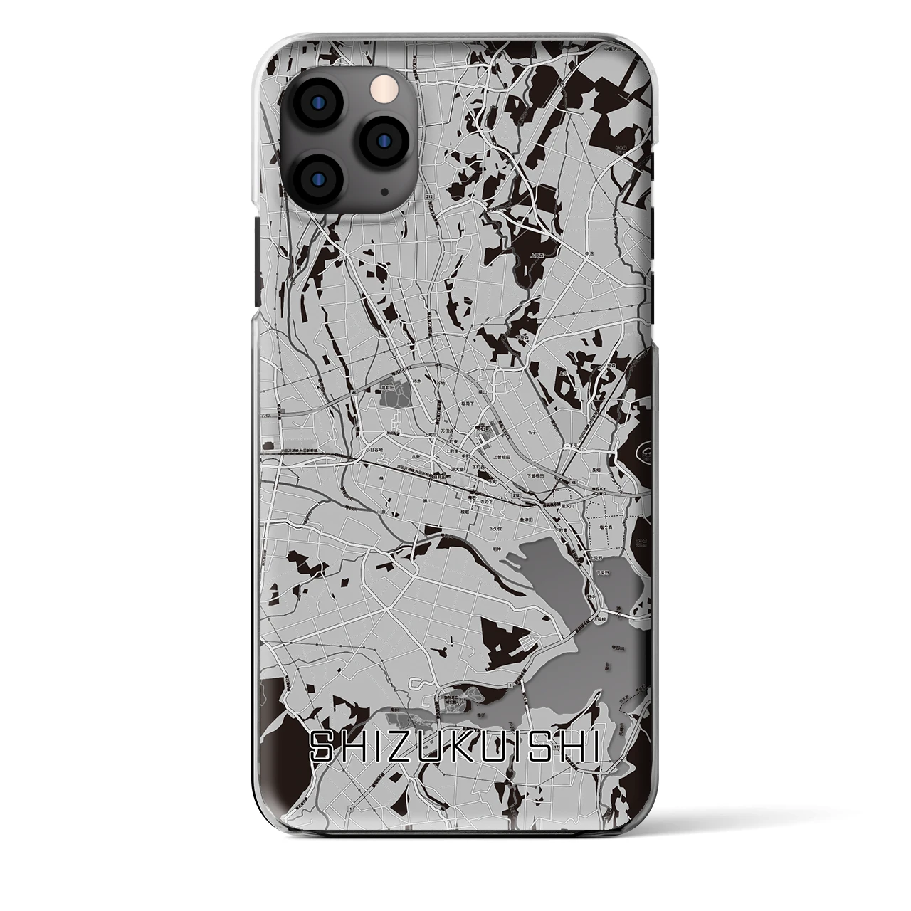 【雫石（岩手県）】地図柄iPhoneケース（クリアタイプ）