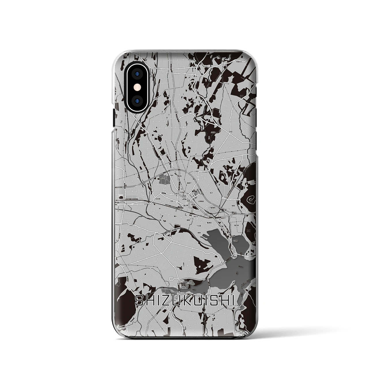 【雫石（岩手県）】地図柄iPhoneケース（クリアタイプ）