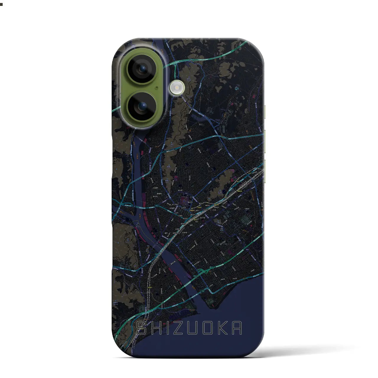 【静岡（静岡県）】地図柄iPhoneケース（バックカバータイプ）