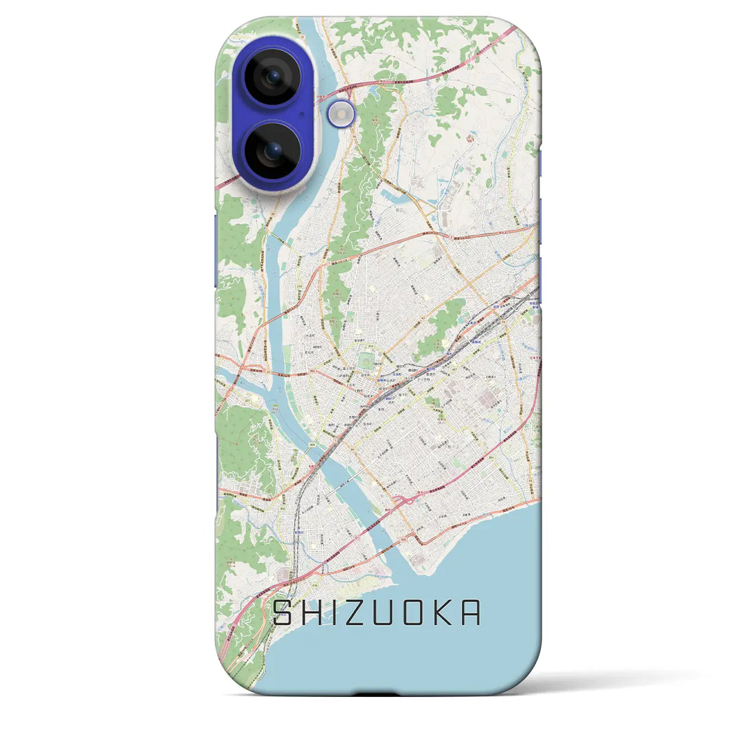 【静岡(静岡県)】地図柄iPhoneケース(バックカバータイプ)ナチュラル・iPhone 16 Pro Max 用