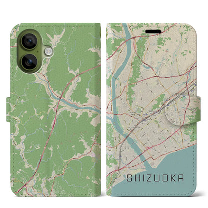 【静岡（静岡県）】地図柄iPhoneケース（手帳タイプ）