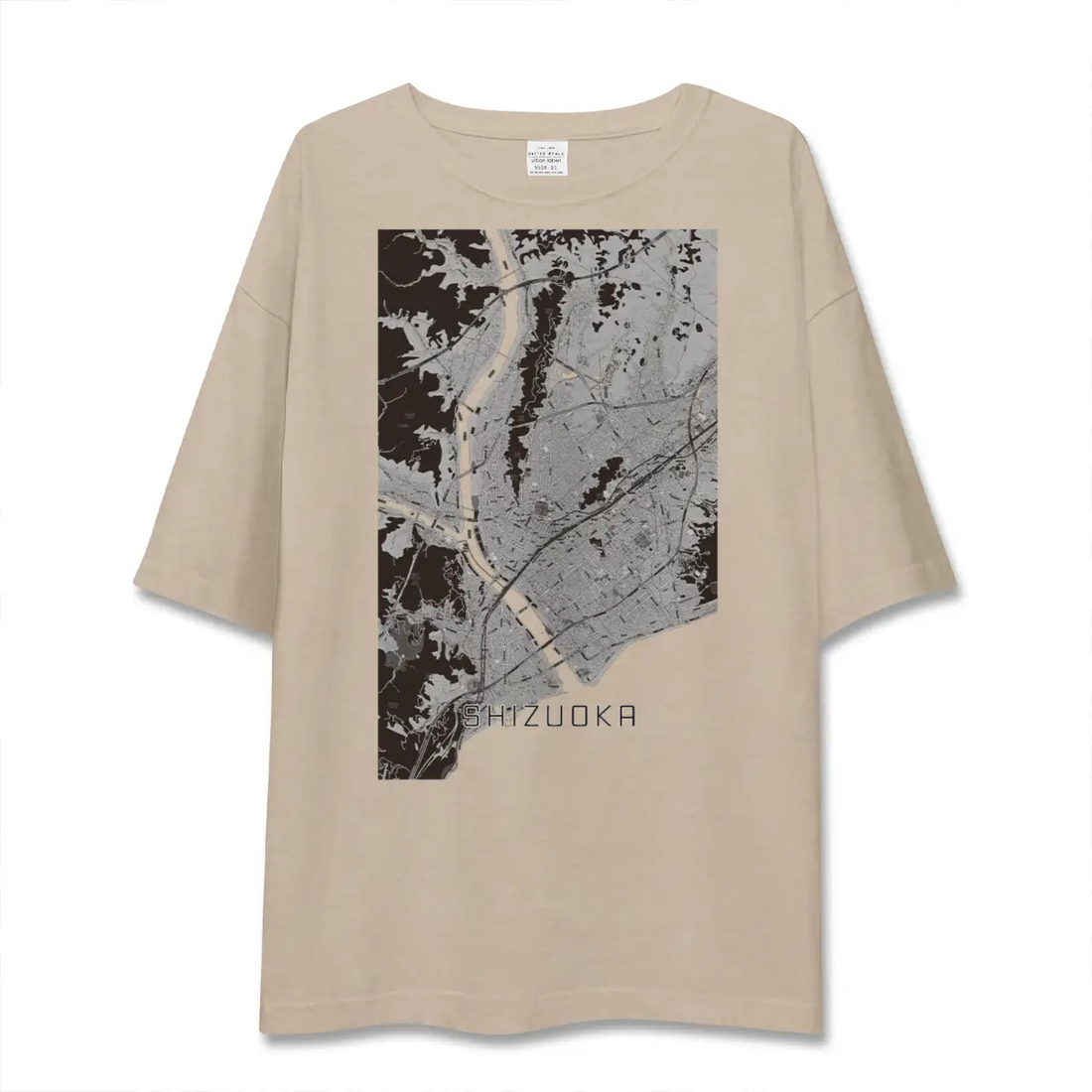 【静岡（静岡県）】地図柄ビッグシルエットTシャツ
