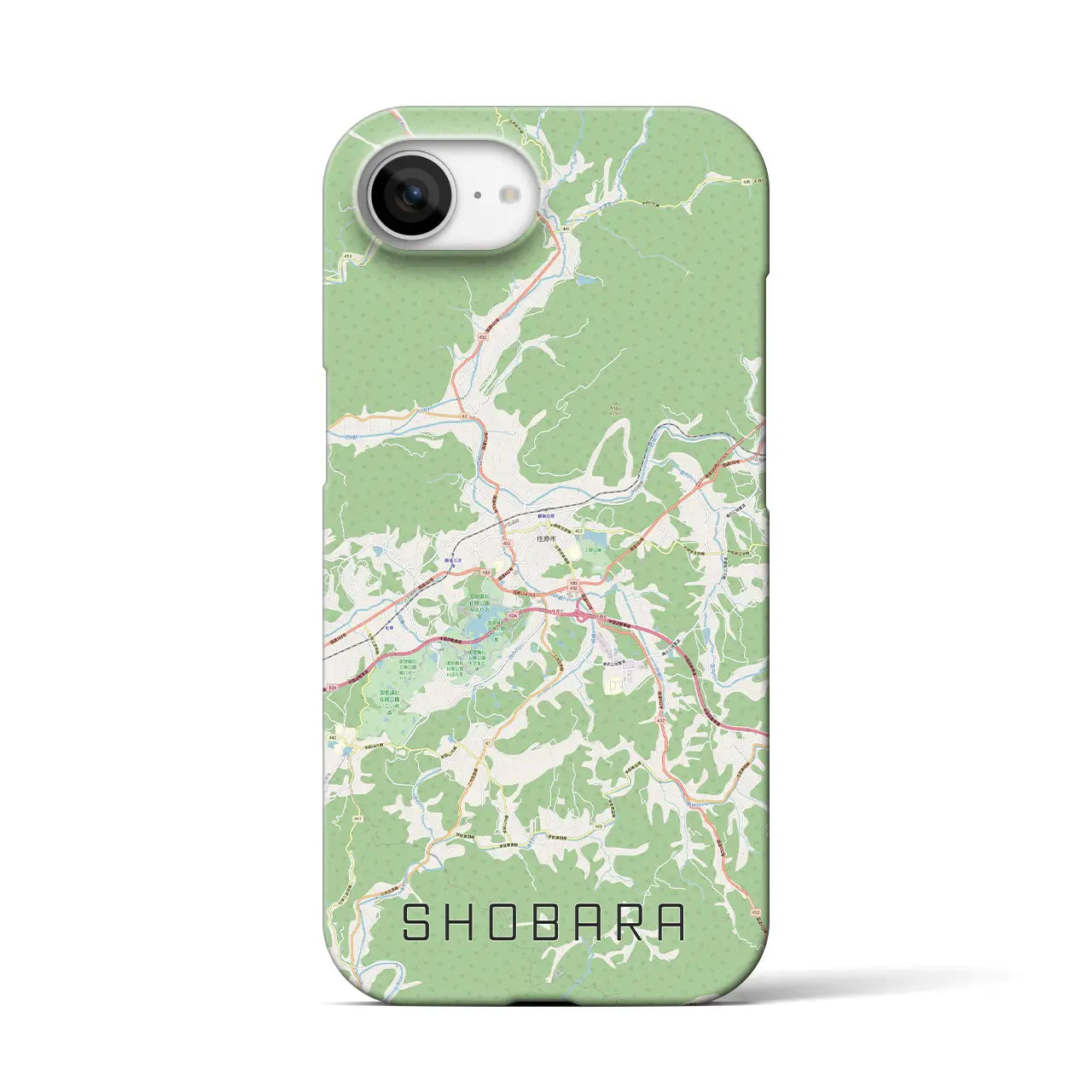 【庄原（広島県）】地図柄iPhoneケース（バックカバータイプ）