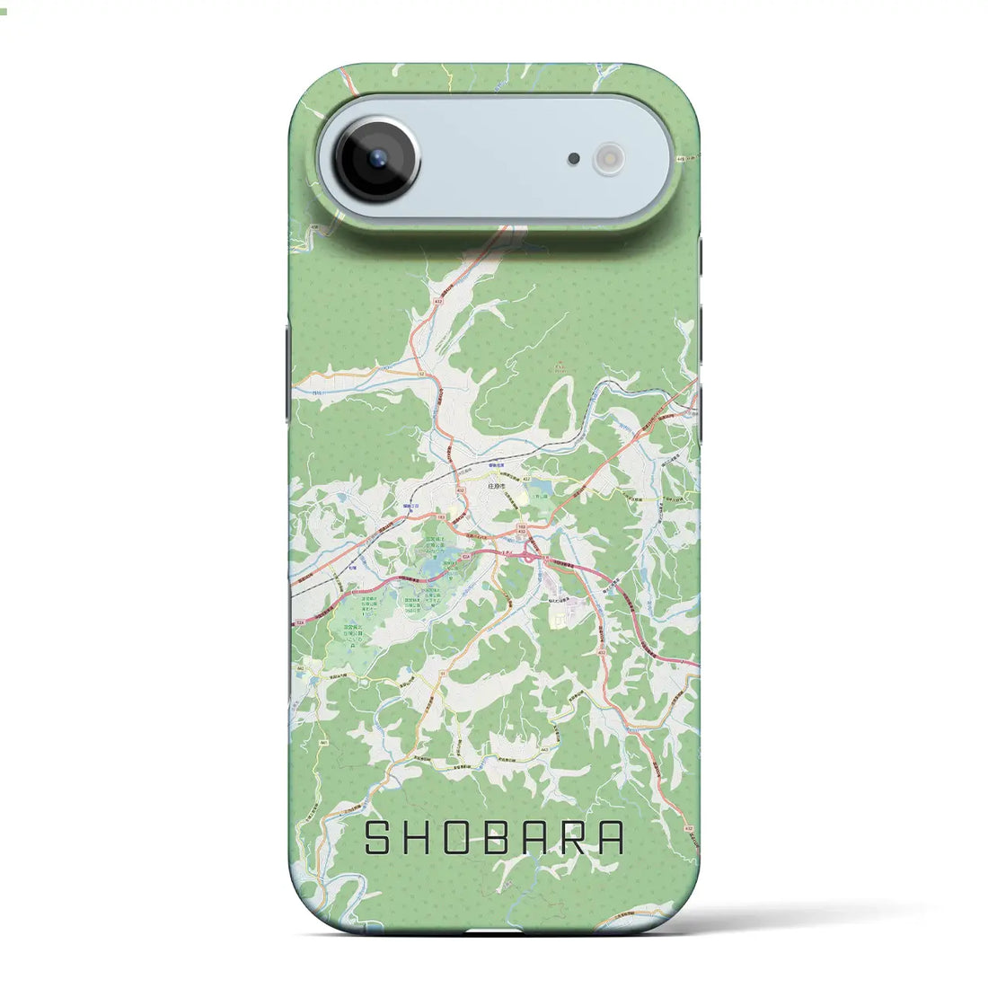 【庄原（広島県）】地図柄iPhoneケース（バックカバータイプ）ナチュラル・iPhone 17 Pro Max 用