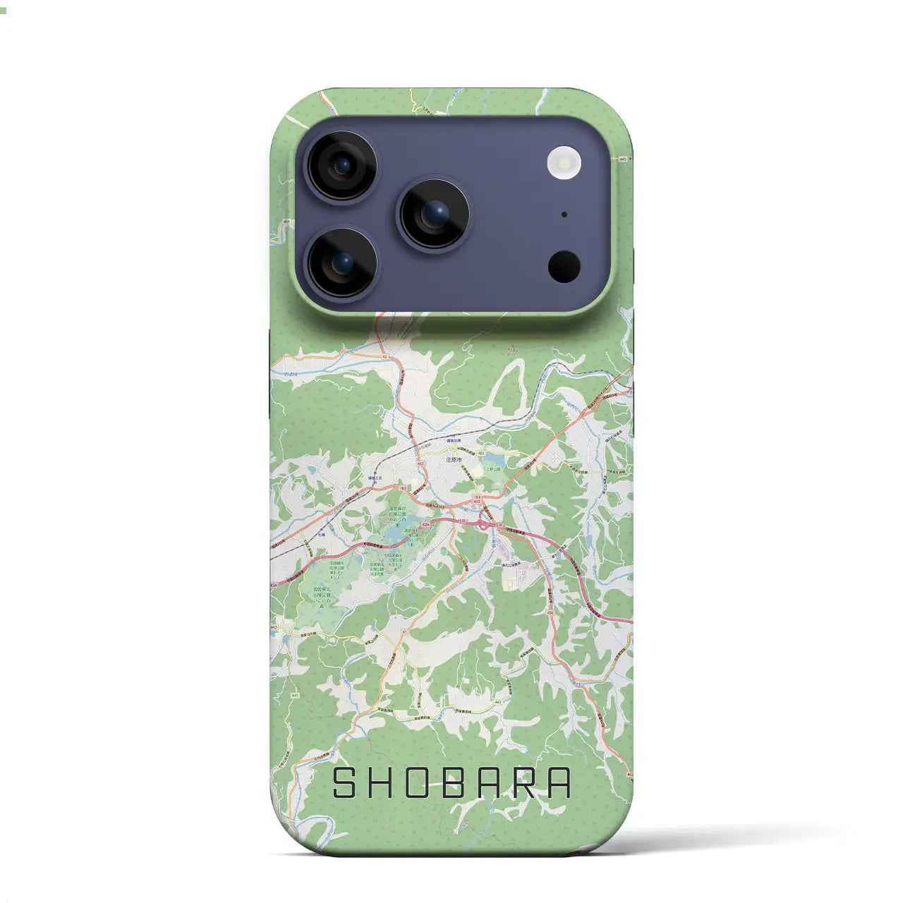 【庄原（広島県）】地図柄iPhoneケース（バックカバータイプ）