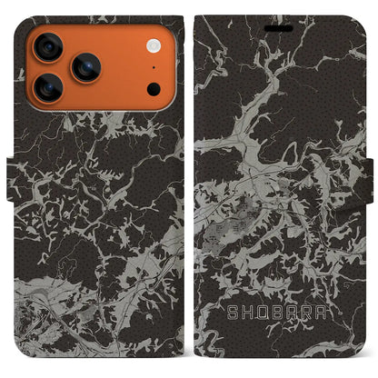 【庄原（広島県）】地図柄iPhoneケース（手帳タイプ）