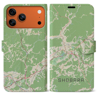 【庄原（広島県）】地図柄iPhoneケース（手帳タイプ）