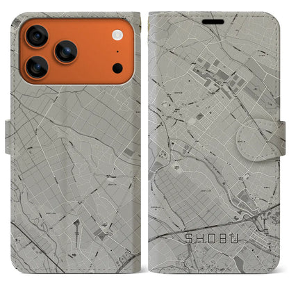 【菖蒲（埼玉県）】地図柄iPhoneケース（手帳タイプ）