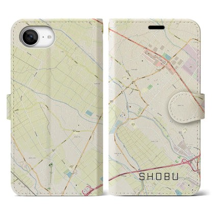 【菖蒲（埼玉県）】地図柄iPhoneケース（手帳タイプ）