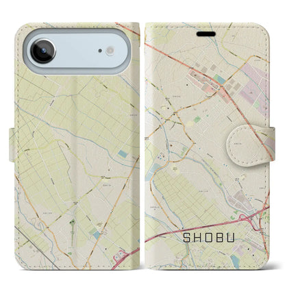 【菖蒲（埼玉県）】地図柄iPhoneケース（手帳タイプ）