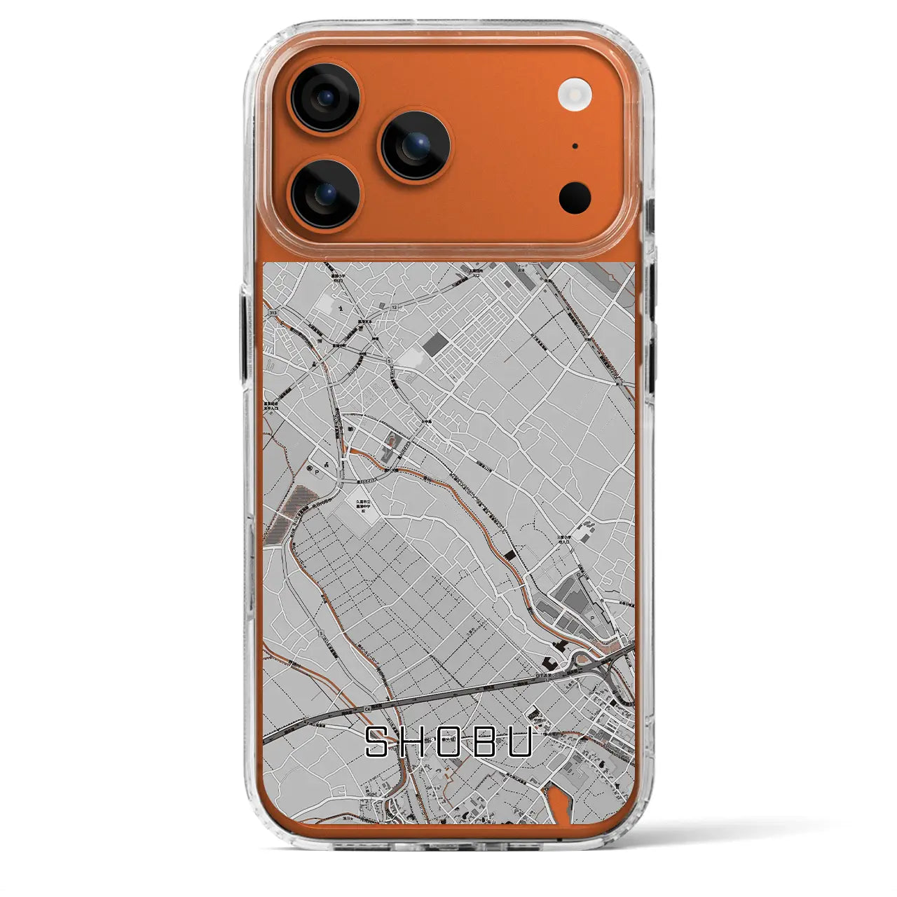 【菖蒲（埼玉県）】地図柄iPhoneケース（MagSafeタイプ）