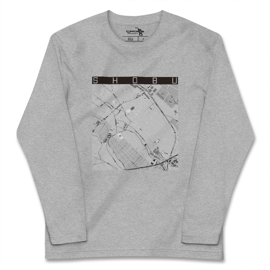 【菖蒲(埼玉県)】地図柄ロングスリーブTシャツ