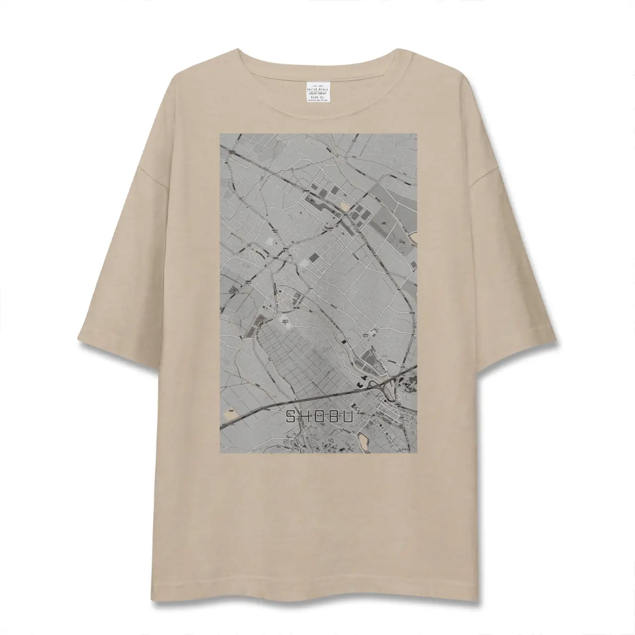 【菖蒲（埼玉県）】地図柄ビッグシルエットTシャツ
