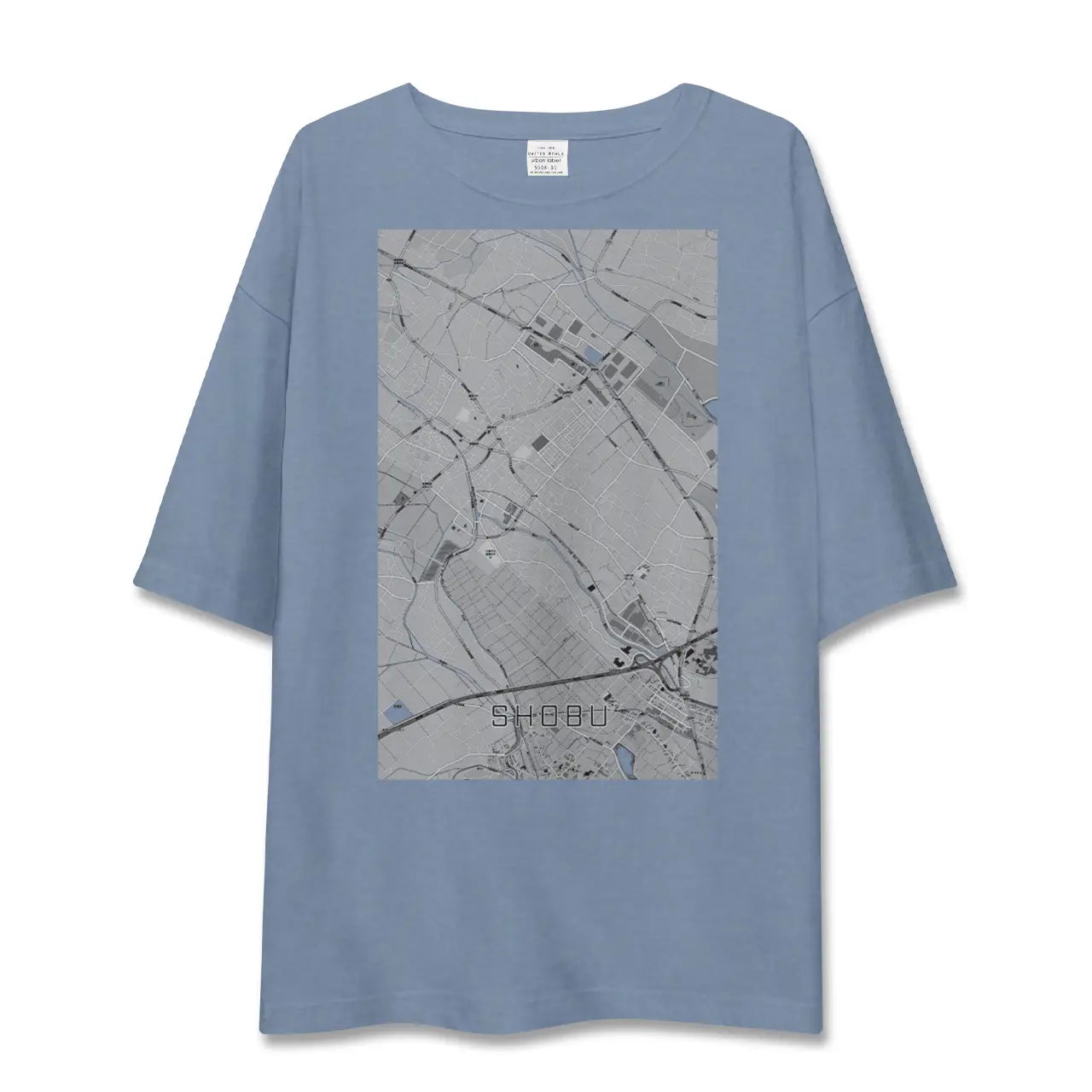 【菖蒲（埼玉県）】地図柄ビッグシルエットTシャツ