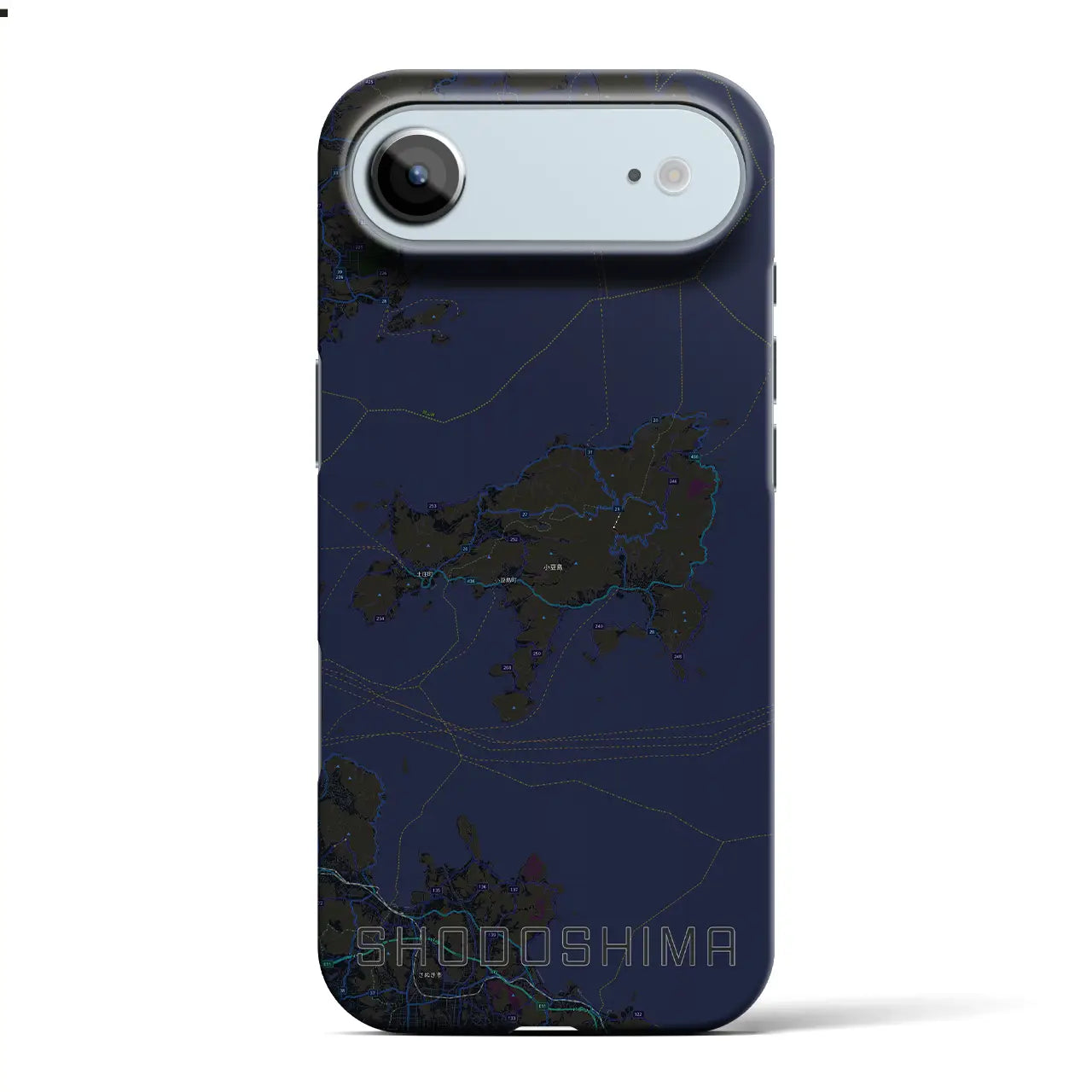 【小豆島（香川県）】地図柄iPhoneケース（バックカバータイプ）