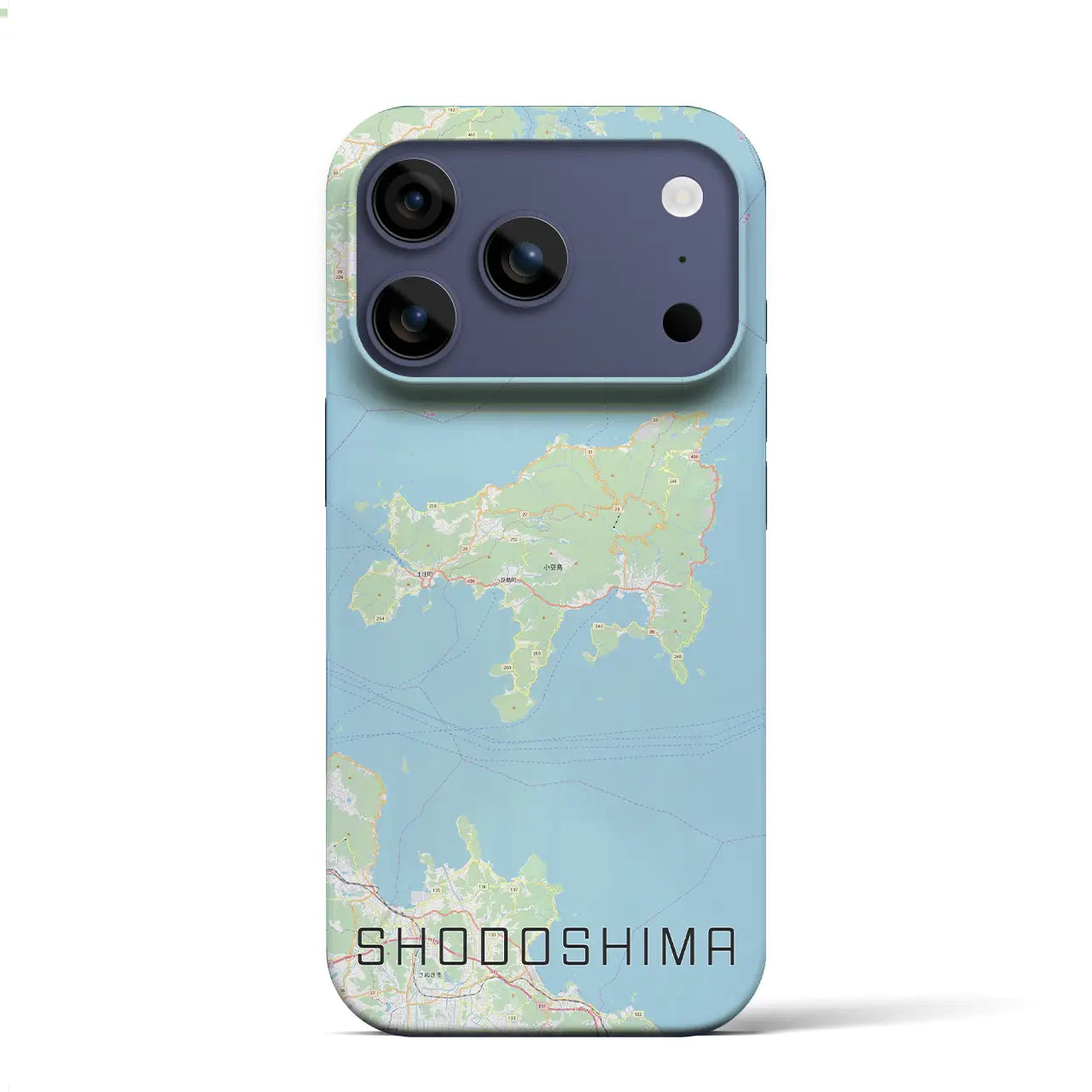 【小豆島（香川県）】地図柄iPhoneケース（バックカバータイプ）