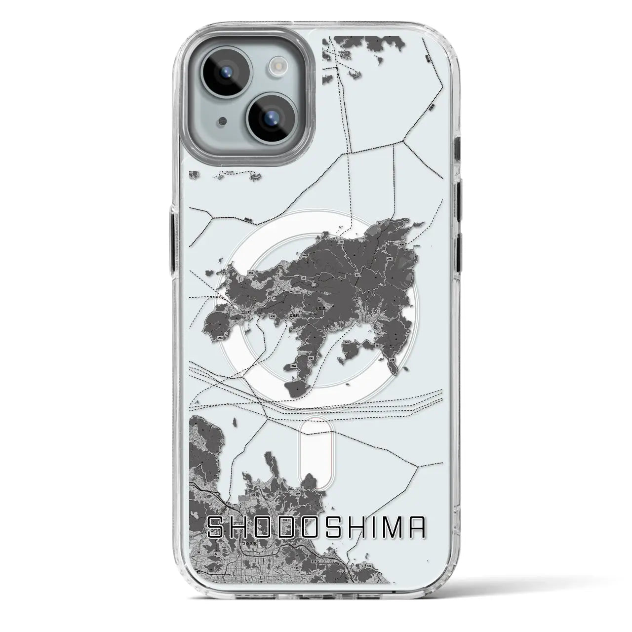 【小豆島（香川県）】地図柄iPhoneケース（MagSafeタイプ）