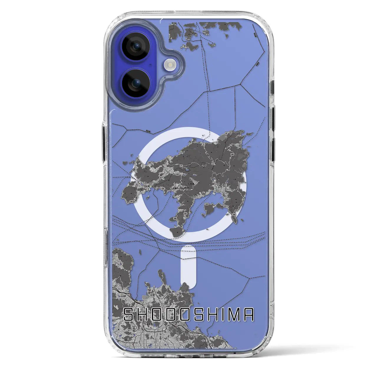【小豆島（香川県）】地図柄iPhoneケース（MagSafeタイプ）