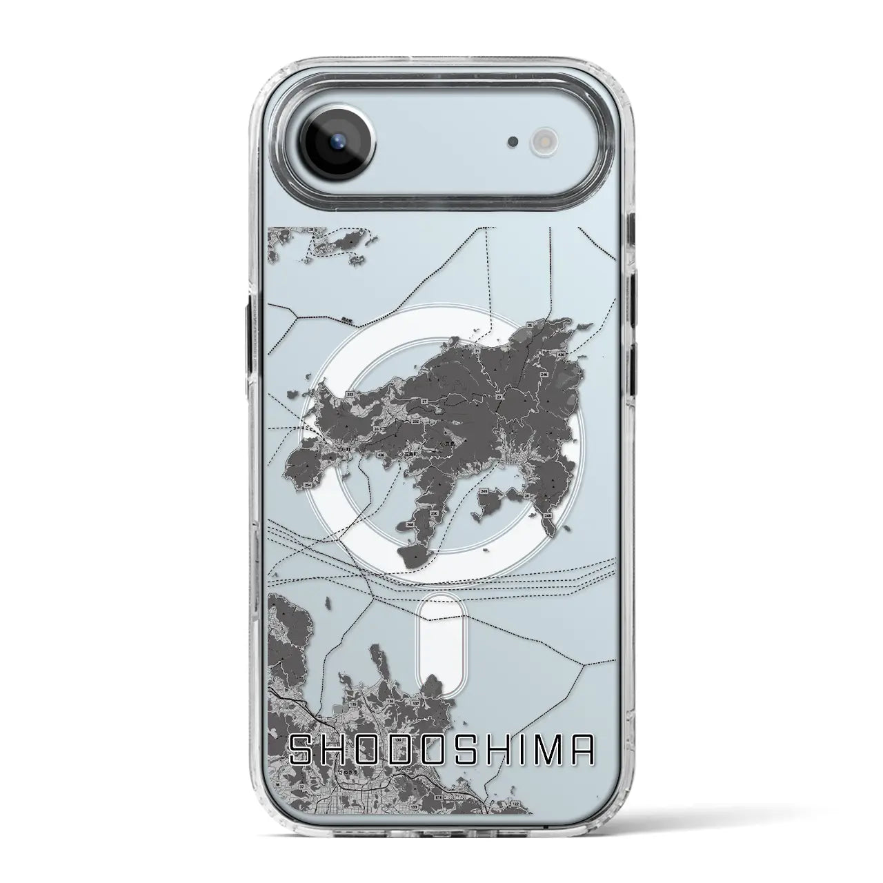 【小豆島（香川県）】地図柄iPhoneケース（MagSafeタイプ）