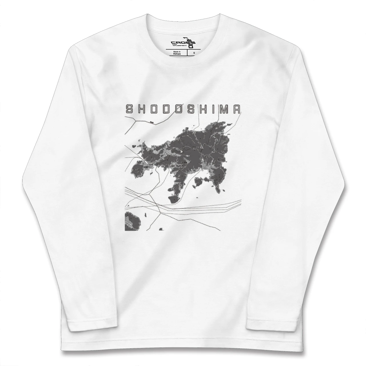 【小豆島（香川県）】地図柄ロングスリーブTシャツ