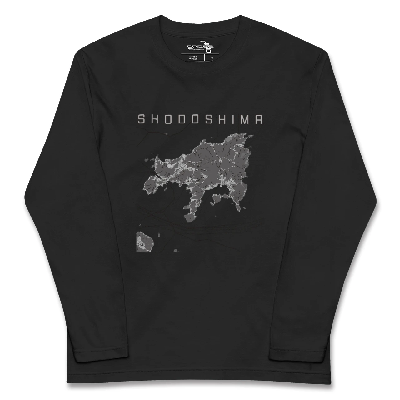 【小豆島（香川県）】地図柄ロングスリーブTシャツ