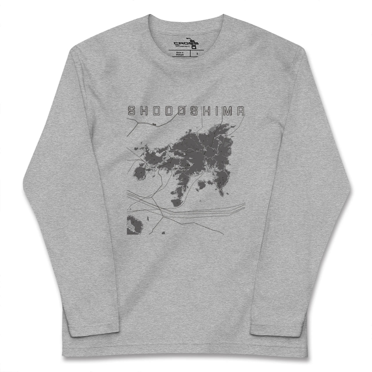 【小豆島（香川県）】地図柄ロングスリーブTシャツ