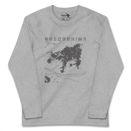 【小豆島（香川県）】地図柄ロングスリーブTシャツ