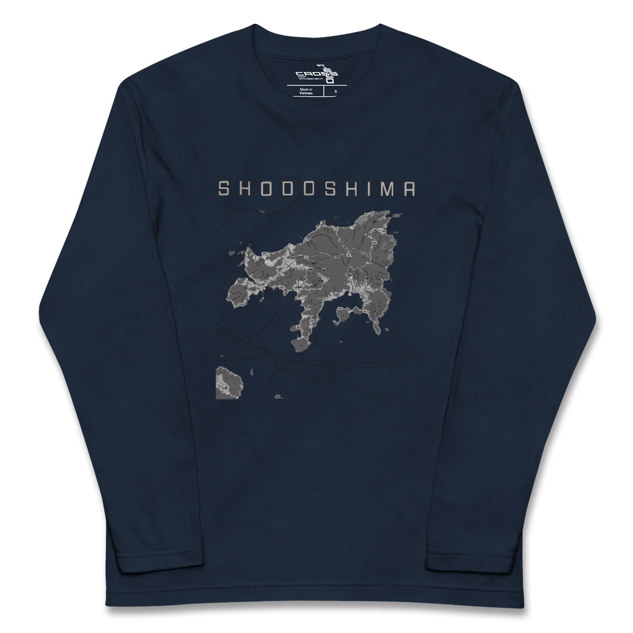 【小豆島（香川県）】地図柄ロングスリーブTシャツ