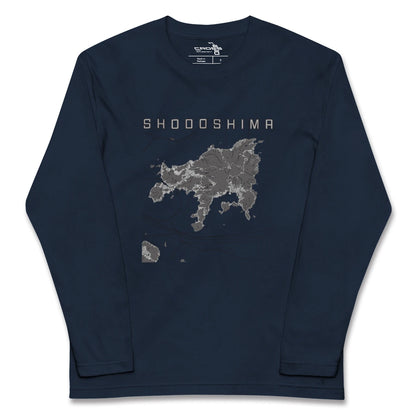 【小豆島（香川県）】地図柄ロングスリーブTシャツ